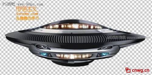 Photoshop合成飞碟袭击地球海报